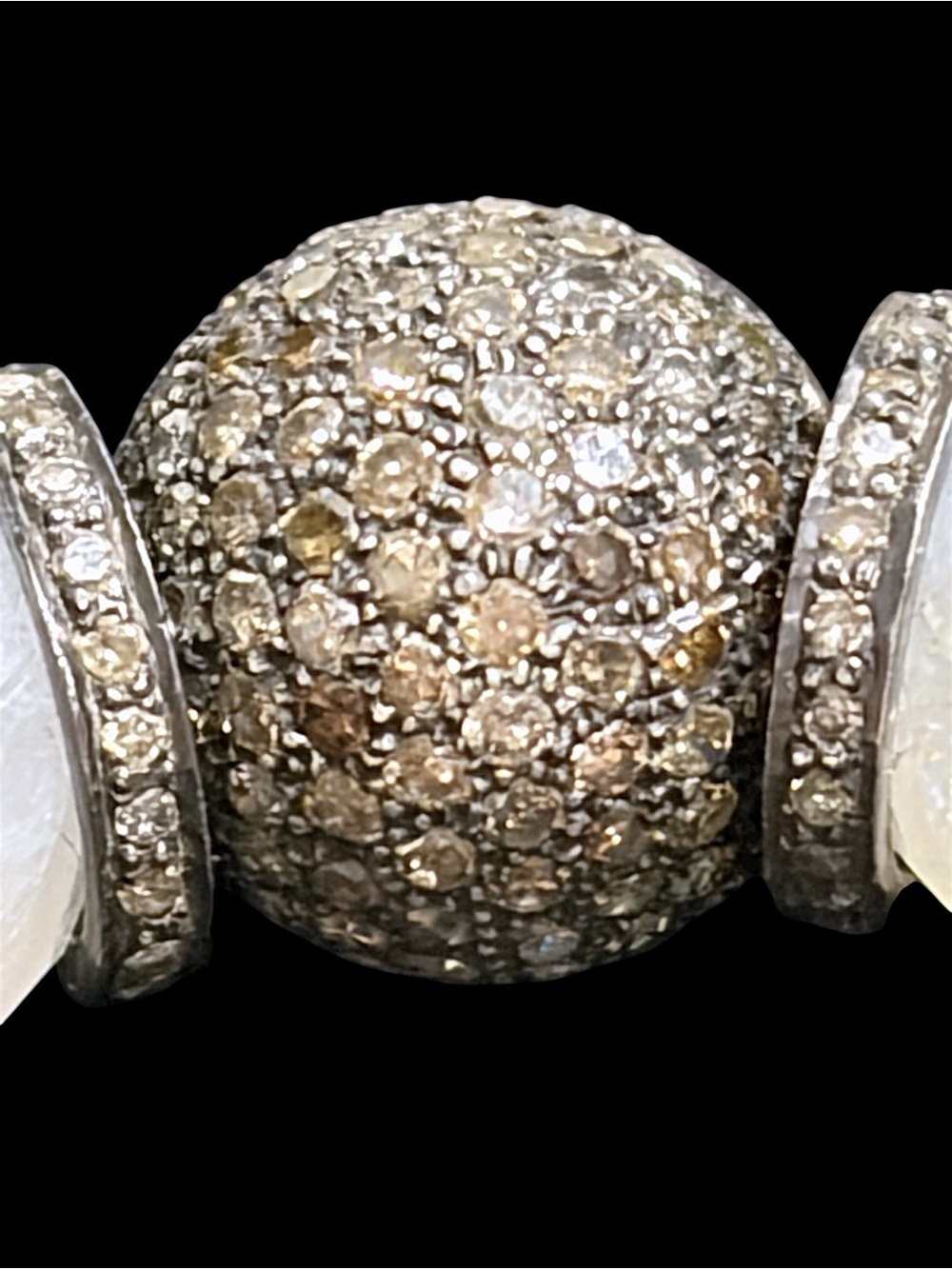new Moonstone Bone Diamond Beaded Bracelet - Picture 16 of 17